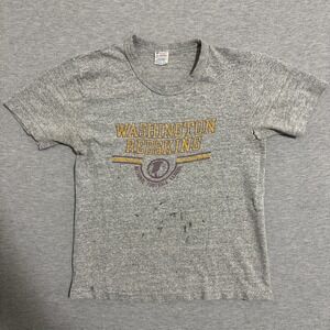 Champion Gray Washington Redskins Graphic Tee with Yellow & Maroon Accents